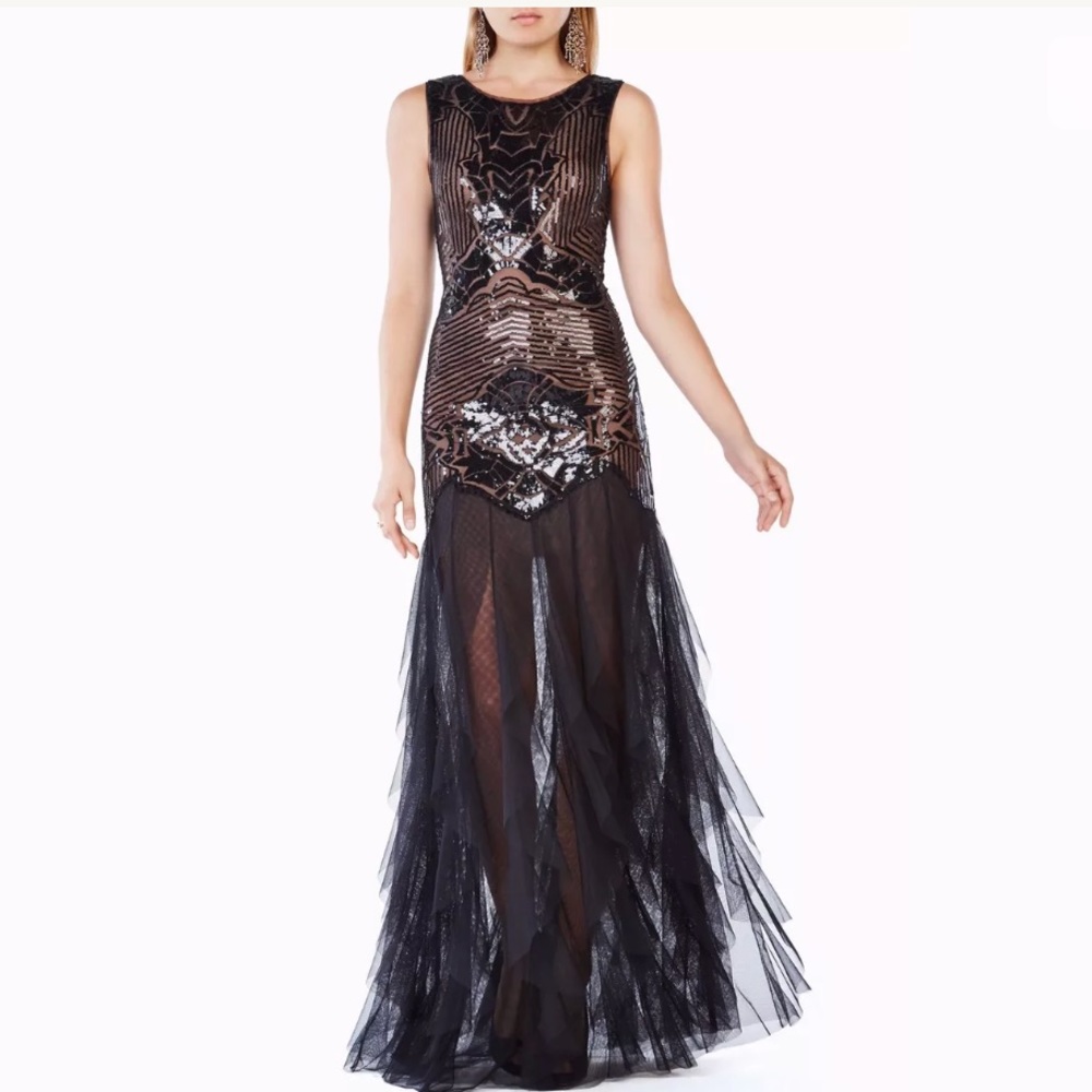 Bcbgmaxazria Magdalena Sequined Gown